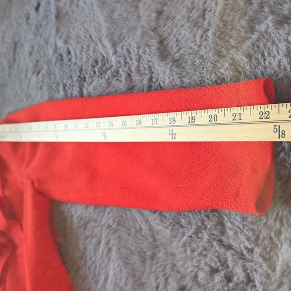 Stunning Oscar de la Renta Red Long-Sleeve Jacket  two-way zip front Blazer SZ 4 - Picture 11 of 13